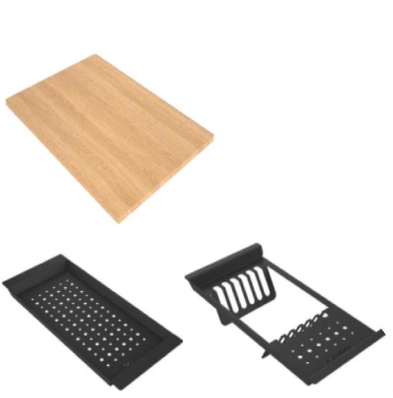 GraniteMy Steam žulový dřez 56x48 cm černý, vestavný s černou zátkou včetně příslušenství 1208967233