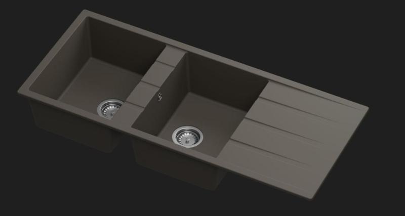 GraniteMy Universal dřezy Quartz Granit barva Vzorek Cafe 1208967248