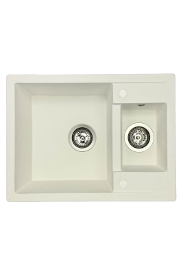 GraniteMy Smart extra mělký 1,5 granitový bílý dřez 58x44cm 1208967418