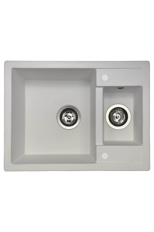 GraniteMy Smart extra mělký 1,5 granitový bílý dřez 58x44cm 1208967418