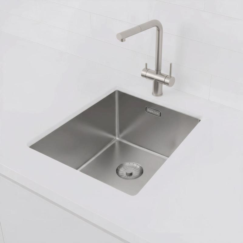 Pure.Sink Prestige nerezový dřez 34x40 cm 10mm radius spodní montáž, plochá montáž a horní montáž PPG3440-02