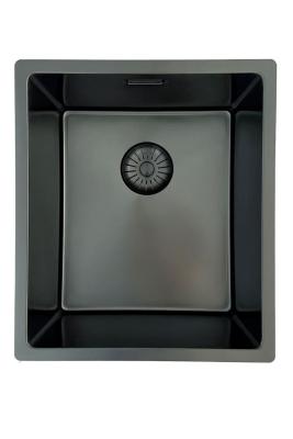 Pure.Sink Prestige dřez PVD gun metal 34x40 cm 10mm radius spodní montáž, plochá montáž a horní montáž PPG3440-61.