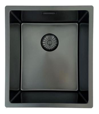 Pure.Sink Prestige dřez PVD gun metal 34x40 cm 10mm radius spodní montáž, plochá montáž a horní montáž PPG3440-61.