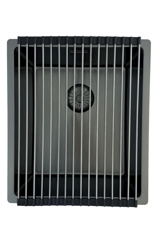 Pure.Sink Prestige dřez PVD gun metal 34x40 cm 10mm radius spodní montáž, plochá montáž a horní montáž PPG3440-61.