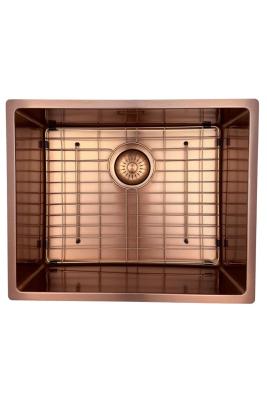 Pure.Sink Prestige dřez 50x40 cm PVD Měď 10mm radius spodní montáž, plochá montáž a horní montáž PPG5040-62.