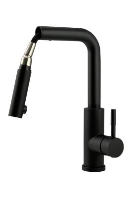 Pure.Sink Elite Steel Spark-S kuchyňská baterie Matná černá s výsuvnou hubicí PS8041-10