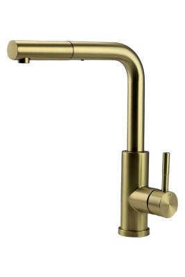 Pure.Sink Elite Steel Spark-S kuchyňská baterie PVD kartáčované zlato s výsuvnou hubicí PS8041-60.