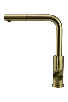 Pure.Sink Elite Steel Spark-S kuchyňská baterie PVD kartáčované zlato s výsuvnou hubicí PS8041-60.