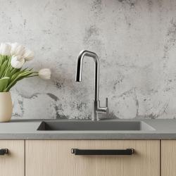 Pure.Sink Elite Steel Crystal-S kuchyňská baterie z nerezové oceli s výsuvnou výpustí PS8050-02.