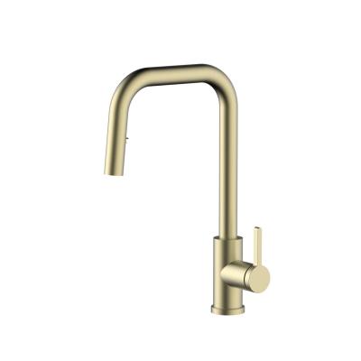 Pure.Sink Elite Steel Crystal-S kuchyňská baterie PVD kartáčované zlato s výsuvnou sprškou PS8050-60.