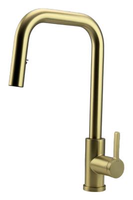 Pure.Sink Elite Steel Crystal-S kuchyňská baterie PVD kartáčované zlato s výsuvnou sprškou PS8050-60.