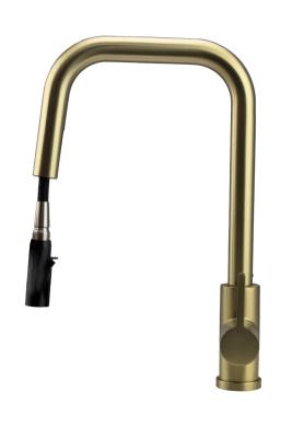 Pure.Sink Elite Steel Crystal-S kuchyňská baterie PVD kartáčované zlato s výsuvnou sprškou PS8050-60.