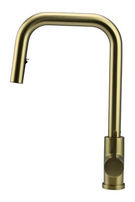 Pure.Sink Elite Steel Crystal-S kuchyňská baterie PVD kartáčované zlato s výsuvnou sprškou PS8050-60.