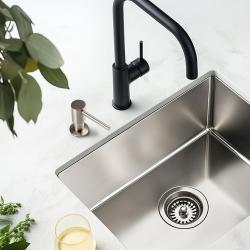 Pure.Sink Elite Steel Shine vestavěný dávkovač mýdla z nerezové oceli, plnitelný PS9010-02