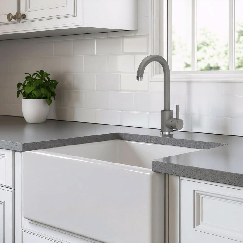 Quadri Coventry Kuchyňská baterie Šedá s otočným výtokem 1208967666