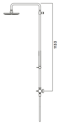 Waterevolution Flow termostatická sprchová kombinace s dešťovou sprchou nerezová ocel 250 mm kulatá T141TNR25IE