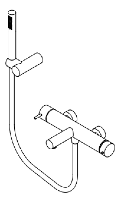 Waterevolution Flow dvoucestná termostatická sprchová baterie s ruční sprchou chrom T130TN01