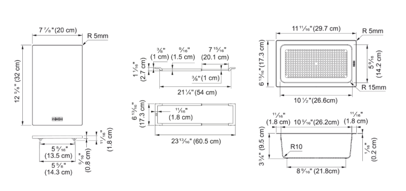 Franke Univerzální Sada Příslušenství All-In Set 1 - Krájecí Prkénko, Plastová Vložka a Teleskopický Most 112.0655.481