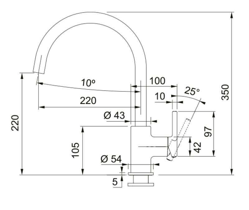 Franke Lina XL Kuchyňská baterie Polar White Bílá s otočným výtokem 115.0626.024