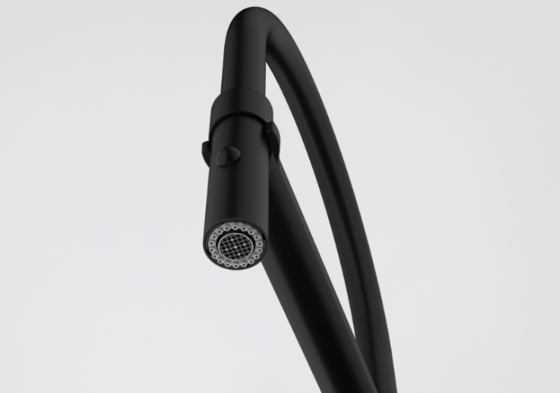 Franke Icon Jednopáková Kuchyňská Baterie s Flexibilní Ruční Sprchou, Černá 115.0690.598