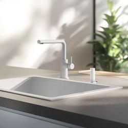 Franke Active kuchyňský vestavný dávkovač mýdla granit Polar White Bílá 112.0633.079
