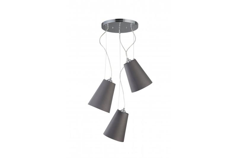 Stropní lampa KASEL 3, 6229, AC220-240V, 50/60Hz, 3*E27, max.40W, průměr 46 cm, šedá