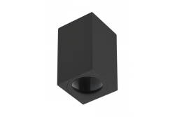 Stropní svítidlo TIPO, hliník, 60x60x100, IP20, max 50W, čtverec. Černá.