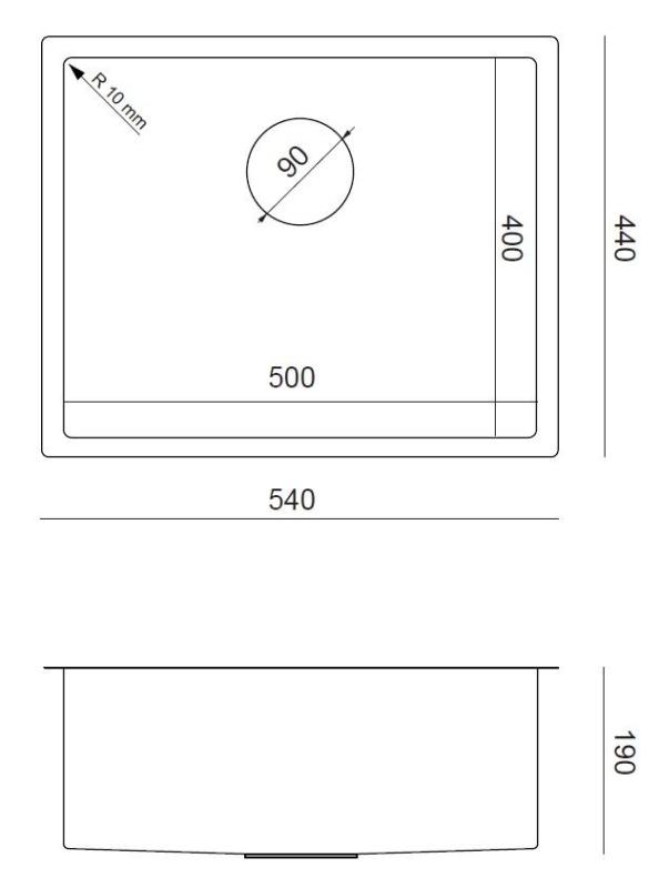 Aquadesign Zara Dřez Měď 54x44cm Podstavný, Vestavný a Nadstavný s Měděnou Zátkou - 1208969513