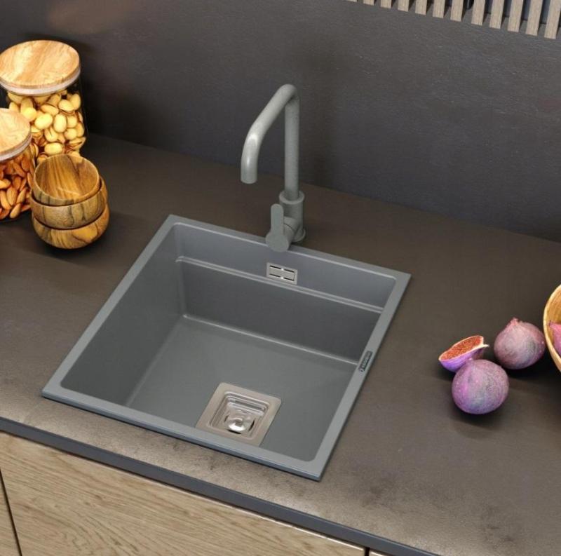 Graniteland Stellar Kuchyňská baterie Šedá s otočným výtokem 1208969530