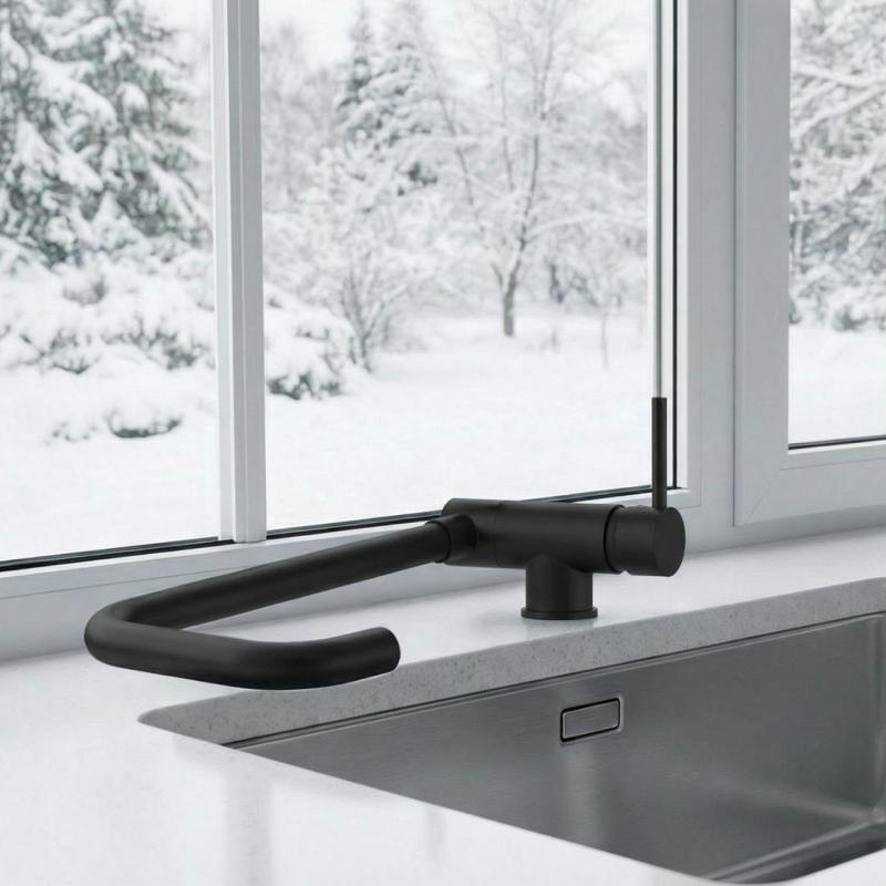 Graniteland Serenity Kuchyňská Baterie Černá se Sklopným Výtokem 1208969533