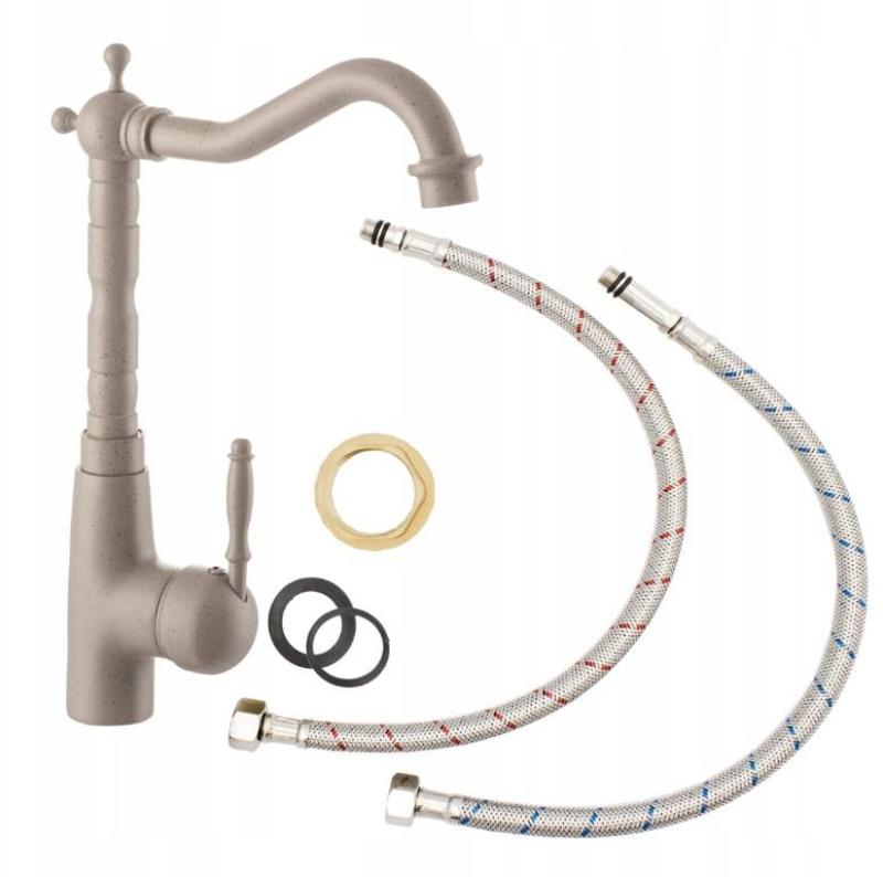 Graniteland Verve kuchyňská baterie Béžový písek s otočným výtokem 1208969534