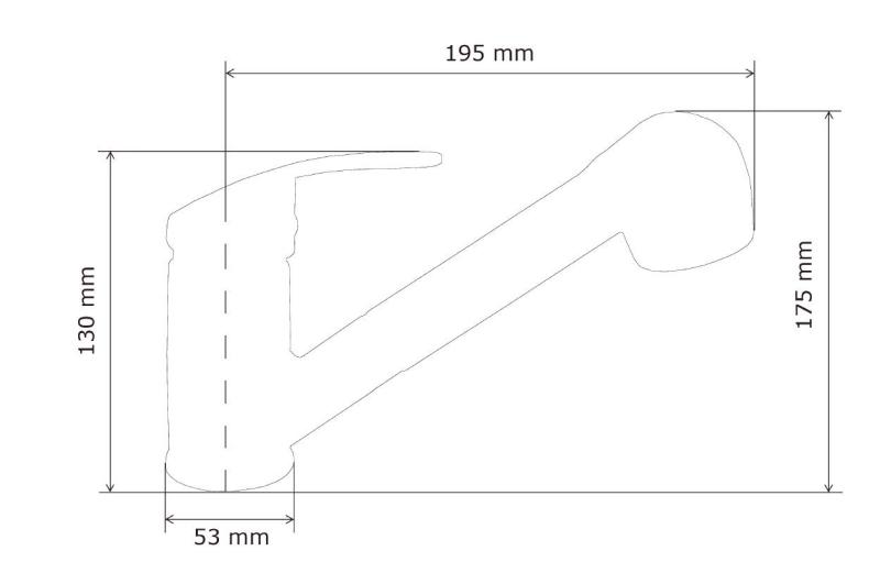 Granitland Rhea Kuchyňská baterie Vzhled tvrdého kamene Arduin s Vytahovací Výtokovou trubicí a Dvojfunkční Ruční sprchou 1208969536