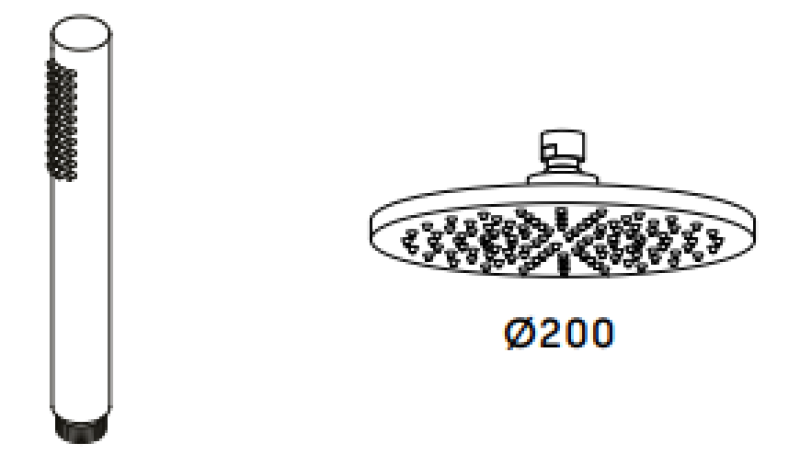 Waterevolution Flow termostatická třícestná sprchová baterie s ruční a hlavovou sprchou světle zlatá T131TNWGE