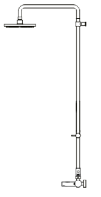 Waterevolution Flow termostatická třícestná sprchová baterie s hlavovou sprchou 250mm a kulatou ruční sprchou nerez T131TNR25IE
