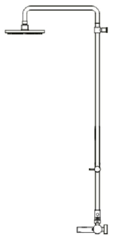 Waterevolution Flow třícestná termostatická sprchová baterie s hlavovou sprchou 250mm a kulatou ruční sprchou Bílá T131TNR25BR