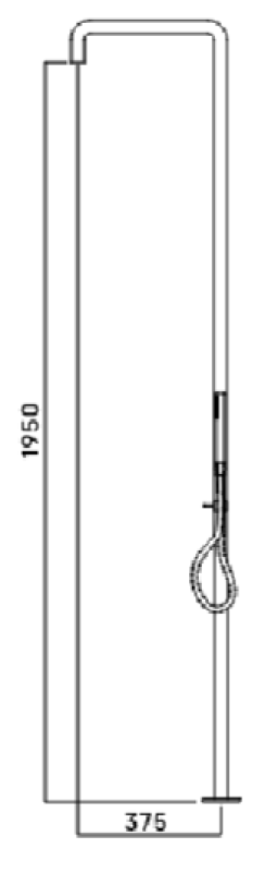 Waterevolution Flow sprchový sloup s mísicí baterií a ruční sprchou Měď T147CPE