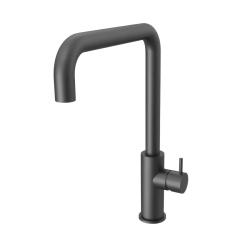 Waterevolution Flow kuchyňská baterie s otočným výtokem v pravém úhlu, gun metal T158HGME