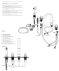 Waterevolution Flow 4-gats keukenmengkraan met uittrekbare sproeier koper T153UCPE