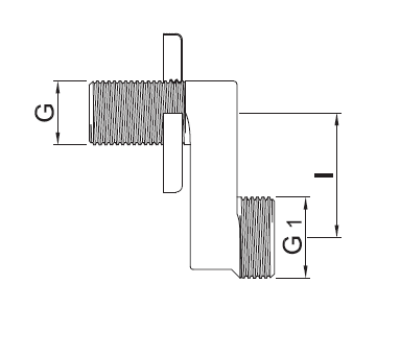 PB S-spojka chrom Nastavitelný 40 mm Excentrický G 1/2” G1 3/4” 1208969803