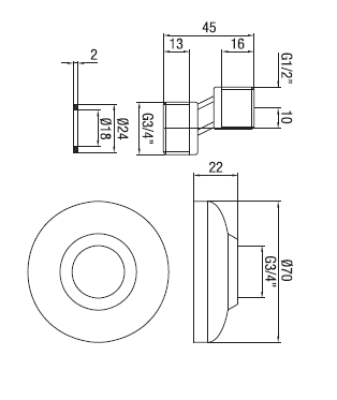 PB S-spojka bronz 10mm Klasický Excentrický 1/2” x 3/4” 1208969844