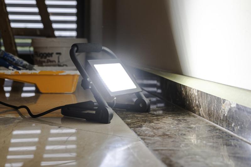 NELI Přenosný reflektor, LED, 30W, 2700lm, 6400K, AC220-240V, IP65, 1.5m kabel