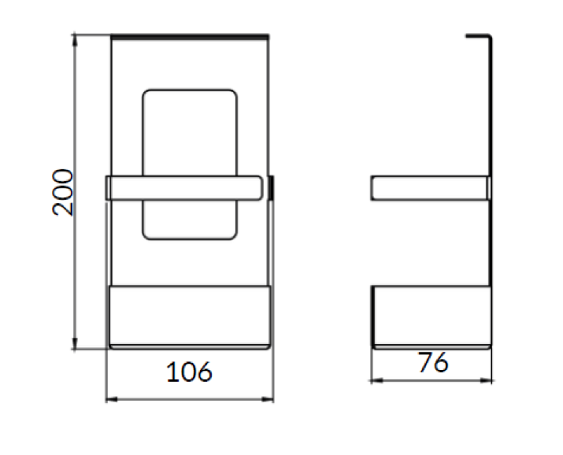 Epka Luxion Koš na kuchyňskou lištu Kov Černý 1208969965