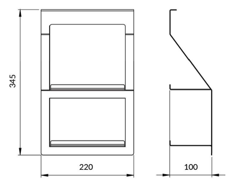 Epka Luxion Dvojitý Stojan na Kuchyňské Lišty Kov Černý 1208969967