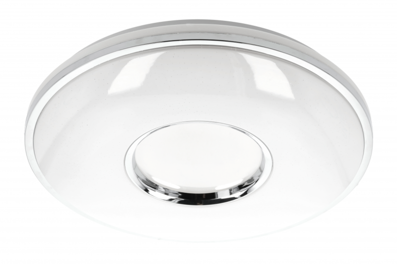 SORI LED stropní lampa, Ø490mm, CCT, 48W, 3840lm, AC180-250V, 50/60 Hz, PF>0,9, IP54, dálkové ovládání, bílá, 3 roky záruky.