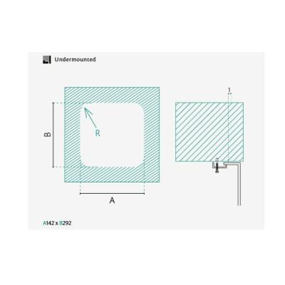 Banka IB1530 Nerezový Dřez 146 x 296 mm Podstavný 1208970041