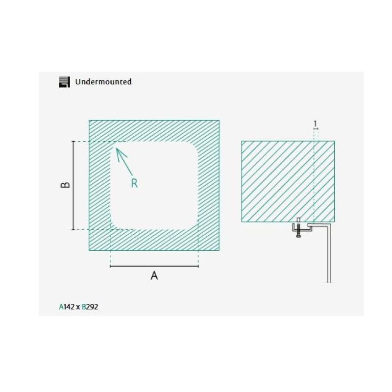 Banka IB1530 Nerezový Dřez 146 x 296 mm Podstavný 1208970041