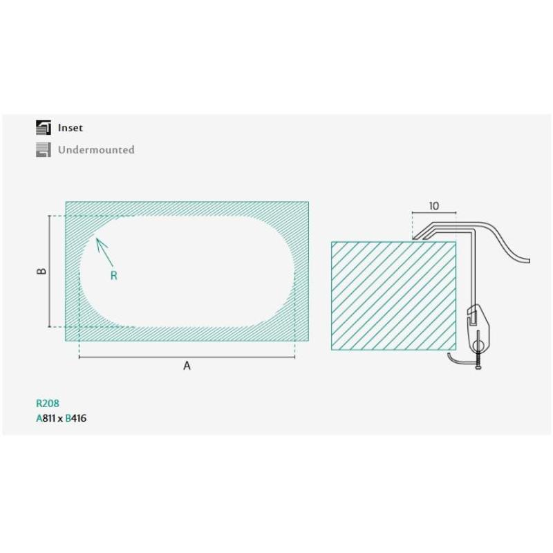 Dvojitý dřez Andalucia RVS Banka 835 x 440 cm Nástavba 1208970050