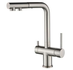 Ausmann Ellington 3-cestná kuchyňská baterie s výsuvnou hubicí a filtrováním vody – Nerezová ocel - 1208970082