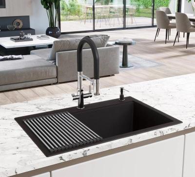 Ausmann Claridge 3-cestná kuchyňská baterie s flexibilním výtokem a filtrováním vody – Chrom - 1208970091