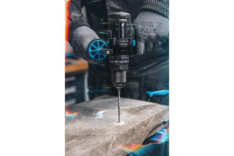 Högert výkonná akumulátorová příklepová vrtačka, bezkartáčová, 18V